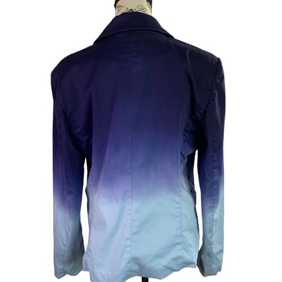 Boston Proper Womens Jacket Blazer Blue Ambre Polyester Lining US size 10 (M) - Picture 8 of 11